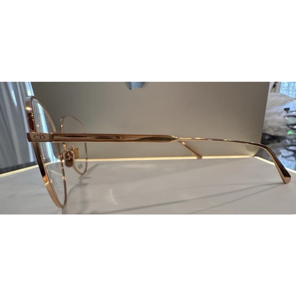 DIOR oversized eyeglasses gold gemdioro r3u